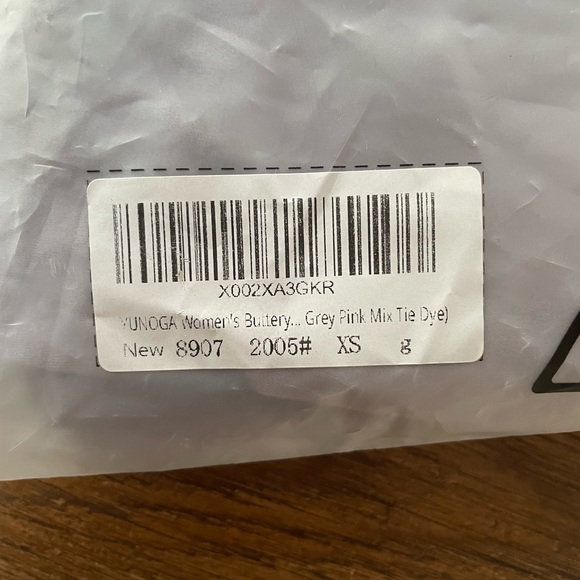 NWT YUNOGA Women's High Waisted Athletic Biker Shorts Gray Pink Tie Dye Size XS - Picture 9 of 11